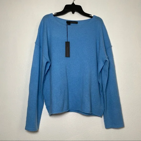 360 CASHMERE Della Sweater in Capri Blue XS Soft - Picture 4 of 10